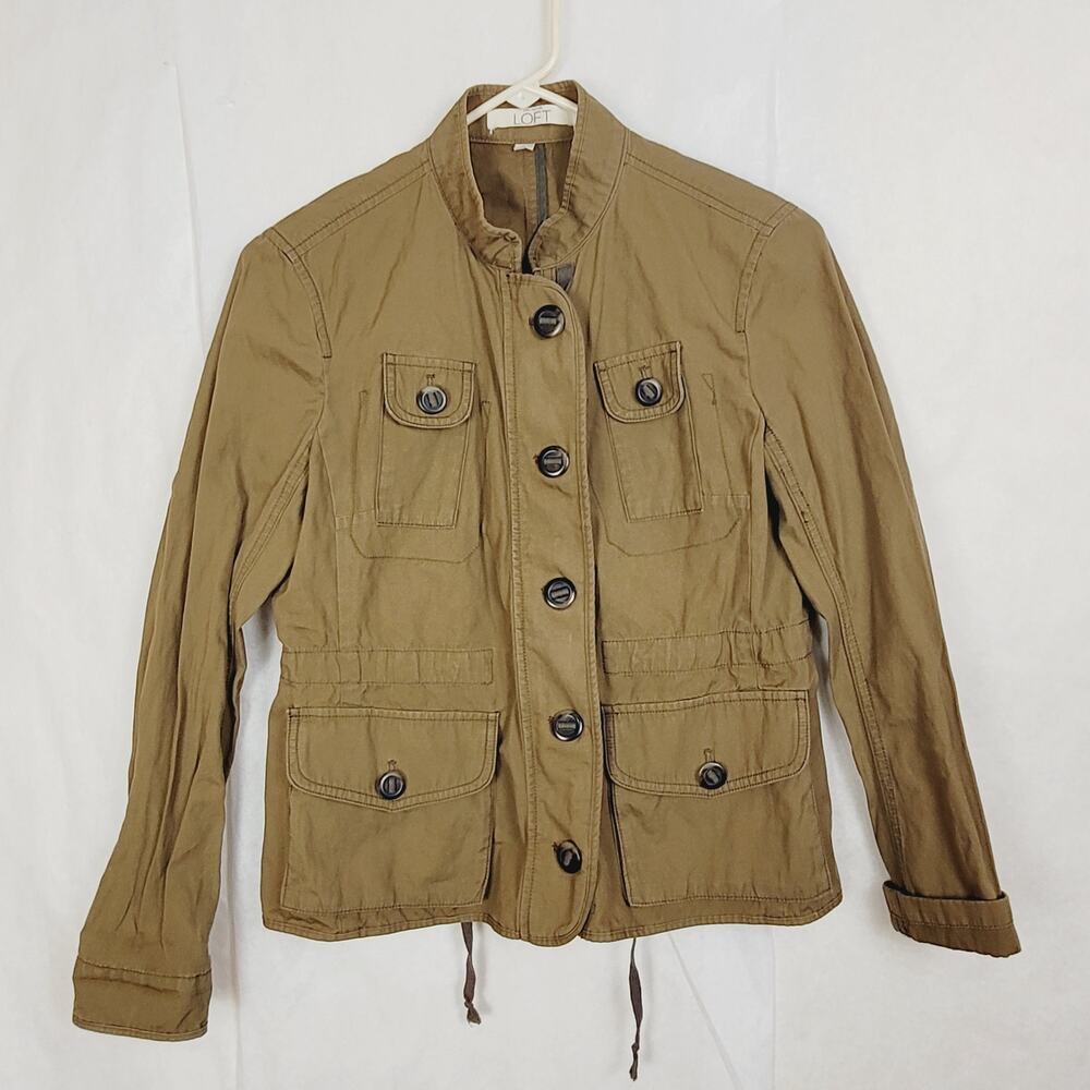 Loft olive green utility jacket Size XS Safari Army Gorpcore Classic Minimal